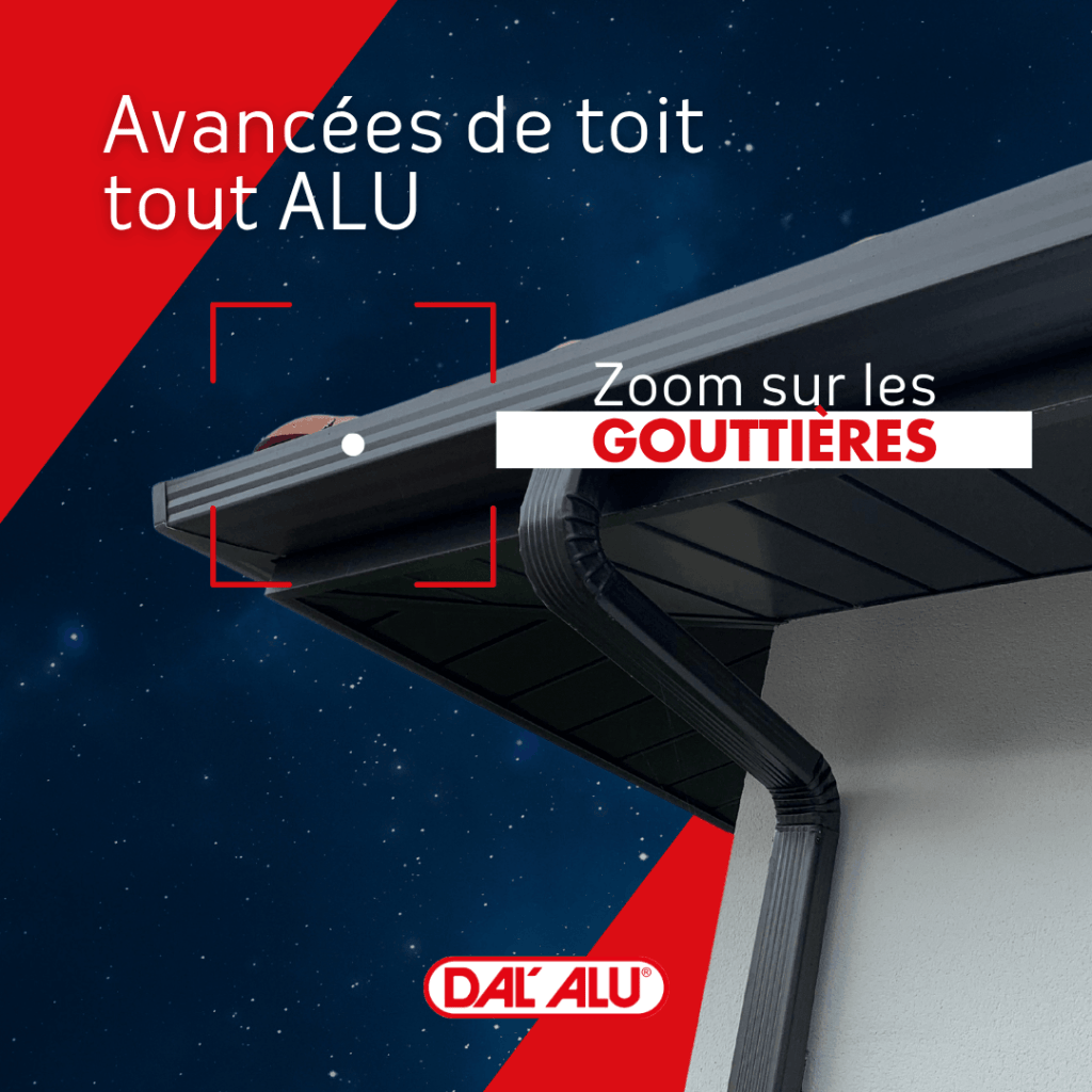 Gouttière aluminium neuve
